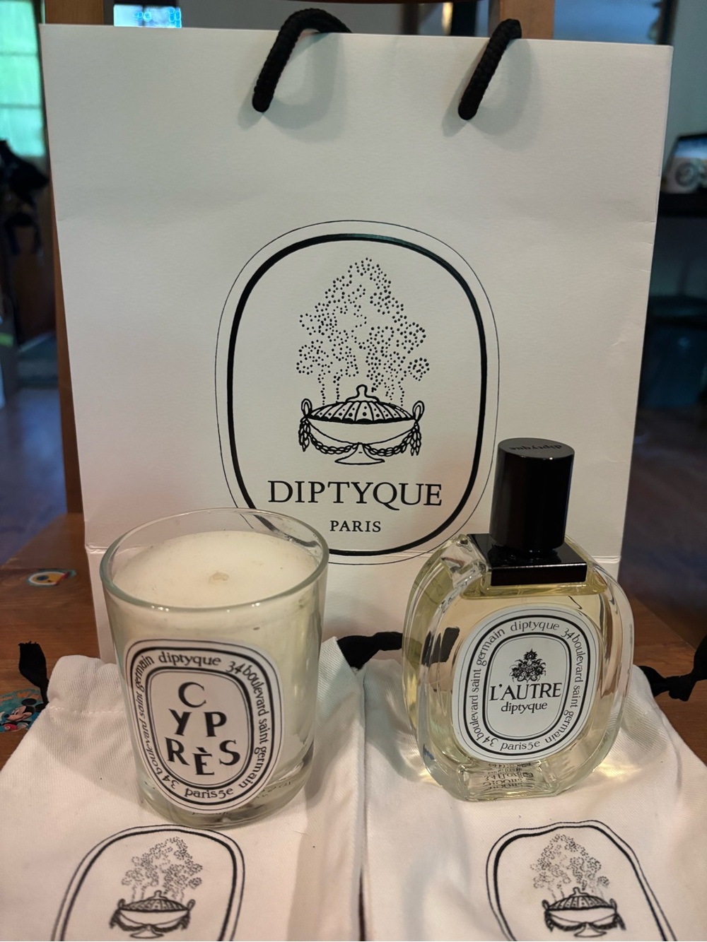 diptyque White & Black L'Autre Eau de Parfum with Cypres Candle